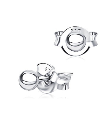 Ball Shaped Silver Ear Stud STS-5297